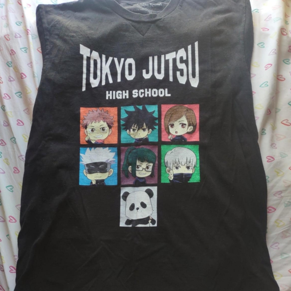 Hot Topic Black Anime Character Tee